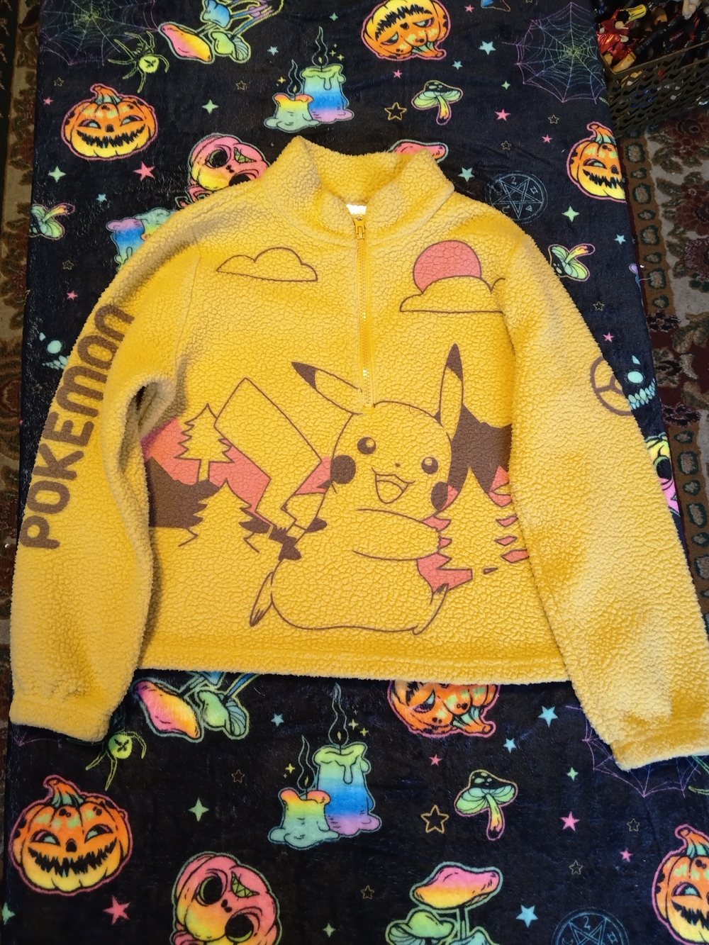 Pokemon Yellow Pikachu Graphic Fleece Pullover
